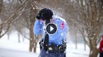 Some Kids Start A Snowball Fight… With A Police Officer