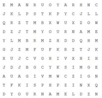 Your Name Is Hidden In This Puzzle… If You Can Find It You’re In The Top 80%