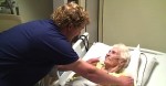 THIS SICK OLD WOMAN BREAKS DOWN IN TEARS WHEN HER MALE NURSE DOES THIS…