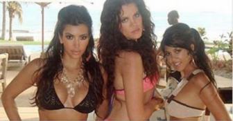 Kardashian Sisters Are Unrecognisable In Throwback Beach Photos
