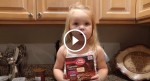 3-year-old tells Dad how to make Betty Crocker brownies. How she explains it? HILARIOUS!