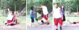 Brother brutally beats the crap guy who attempted to rape his sister (DISTURBING)