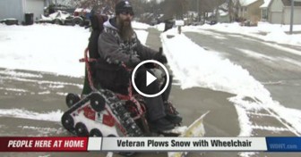 Wounded Vet Is Confined To A Wheelchair So He Uses It To Plow His Neighbour’s Driveways