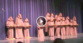 “Silent Monks” Stand Onstage For The Talent Show, Hilariously Sing “Hallelujah”
