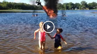He Was Just Filming His Kids, But WHAT His Camera Captured Is Completely Amazing!