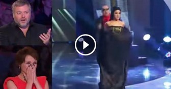 He Puts A Curtain In Front Of Her. When He Pulls It Away Seconds Later, The Judges Are Amazed!