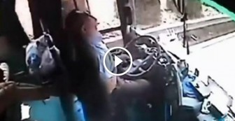 A Flying Piece Of Metal Hits This Bus Driver. What He Does Before He Passes Away? INCREDIBLE.