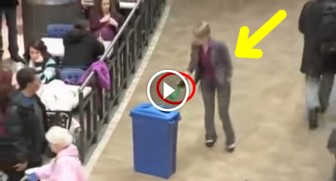 Woman Throws a Bottle Into The Recycling Bin, Second After She Can’t Believe What Is Going On. AMAZING!