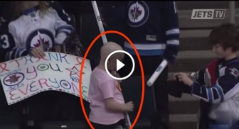 He Saw A Sick Girl At A Hockey Game. What This Little Boy Does For Her Will Melt Your Heart.