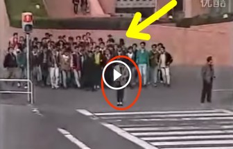 These 100 Pranksters Stand Behind An Unsuspecting Woman. What Happens Next? LOL!