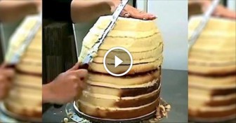 This Looked Like Your Standard Layer Cake. Until She Does This, Then I’m In Awe!