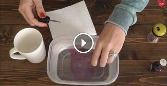 She Mixes Nail Polish And Water. What She Does Next? So Smart!