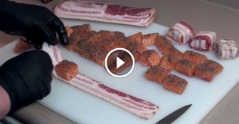 He Wraps Salmon With Bacon…But Then He Does This Trick! I’m Making This Tonight!