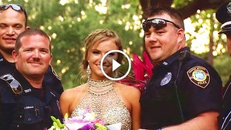 Police Officers Show Up on This Girl`s Prom, But Wait to See What They Are Holding in Their Hands…