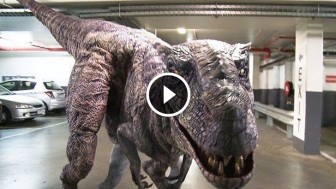 ‘The world’s most realistic dinosaur’ Scare The Crap Out of These Unsuspecting People! Hilarious!