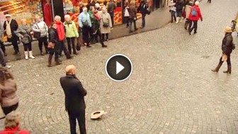 Old Man Drops His Hat On The Street. But His Next Move? Totally Unexpected!
