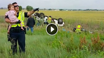 Dad Was Killed In The Car Crash. Now Watch What This Heroic Cop Does For The Little Girl