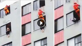 Brave Fireman Does The Unthinkable To Stop A Suicidal Woman From Jumping …WOW