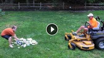 Psycho Dad Shreds His Sons’ Video Games With a Lawn Mower!