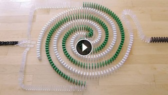 It Took Him Over 3 Months To Create This Domino Arrangement. The End Result Is Stunning!