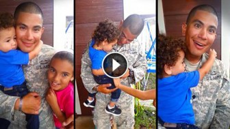 Soldier Was So Thrilled To Be Home That He Missed The Surprise!