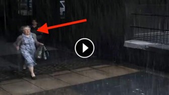 When You Find Out Why This Grandma Went Running Through The Rain, You Will Get Teary-Eyed!