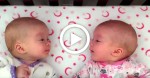 Identical twin girls see each other for first time, have a priceless conversation
