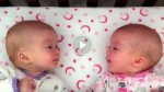 Identical twin girls see each other for first time. They have a priceless conversation!
