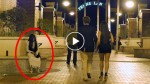 White lady caught on camera, you won’t walk home alone after watching this video