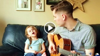 Dad Starts Playing Guitar For His 4 Year Old Girl, But When She Joins In? OMG, This Will Melt Your Heart