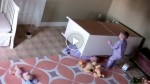 This baby miraculously saves twin brother after dresser falls on him. Watch them!