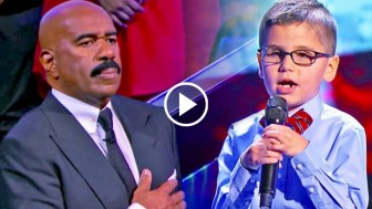 Cute and Charming Young Singer Born Blind Wows With The National Anthem