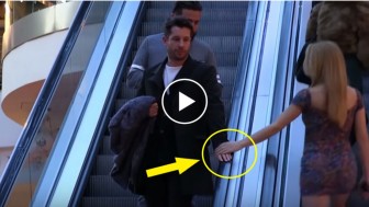 This girl touches a man in escalator. How he reacted will shock you!
