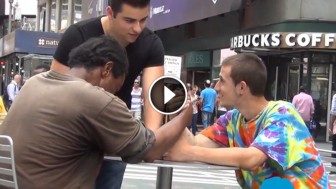 Making Homeless People Arm Wrestle For Money … The End Will Surprise You!