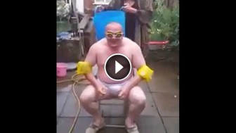 Dad Poops His Pants Doing The Ice Bucket Challenge!