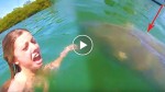 This girl was attacked by a sea cow or manatee. Her reaction? PRICELESS!