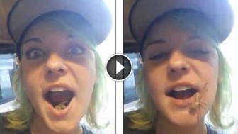 Pretty Girl Has An Ugly Suprise Hiding In Her Mouth …WTF?!